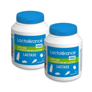 Lactolérance 4500 - Pack de 480 gélules de lactase 4500 FCC