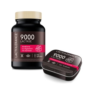 LACTOLERANCE 9000 - Pack de 180 gélules de lactase